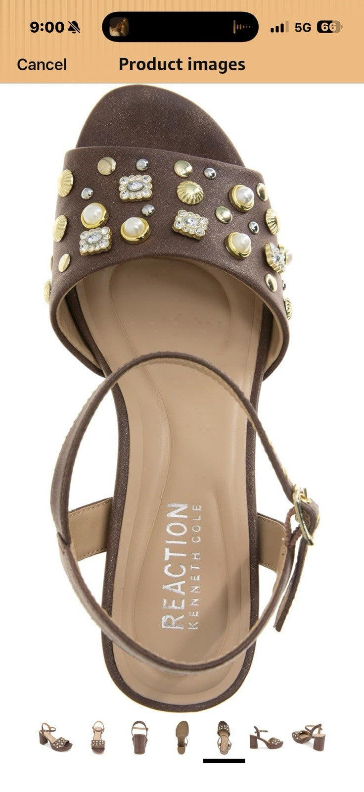 Kenneth Cole REACTION Women's Remina Heeled Sandal size 7.5