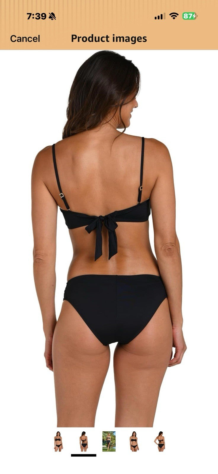 La Blanca Womens Island Goddess Bandeau Slider Swimsuit Top Size 8