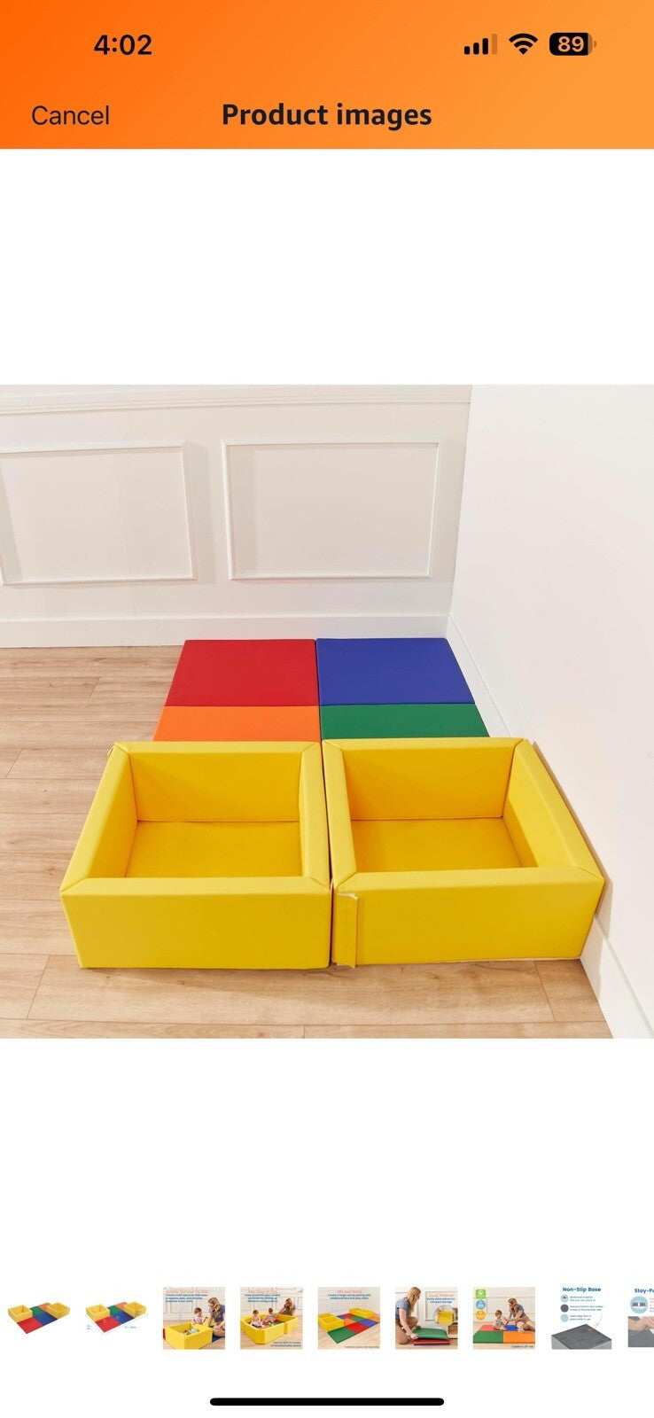 ECR4Kids SoftZone Play Patch Activity Mat and Toy Bins, Beginner Playset