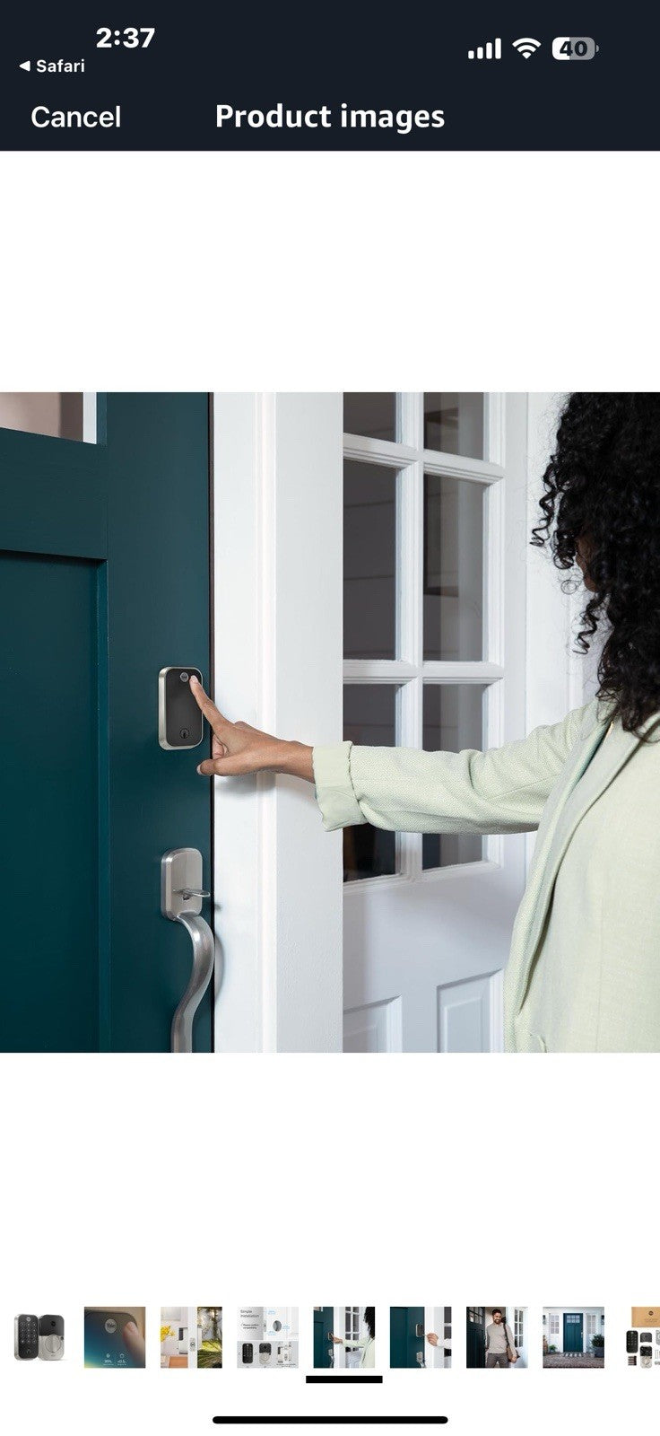 Yale Security 2 Touch Deadbolt Lock, Satin Nickel Biometric