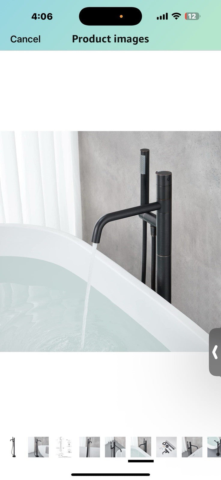 Freestanding Bathtub Faucet Floor Mount Tub Filler Oil Rubbed Bronze Brass 