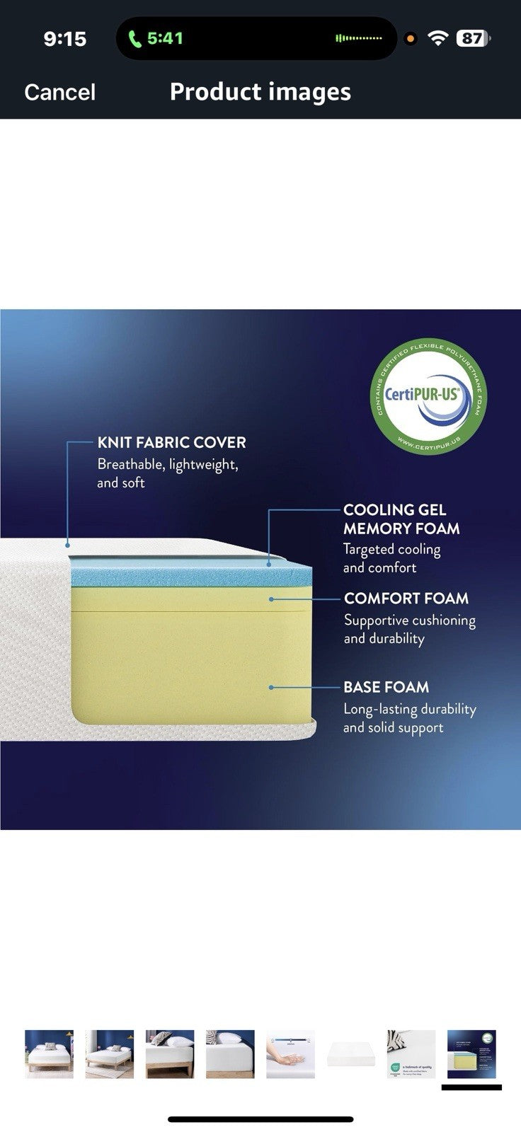 Best Price Mattress 12 Inch Memory Foam Mattress, Cooling Gel Infused,