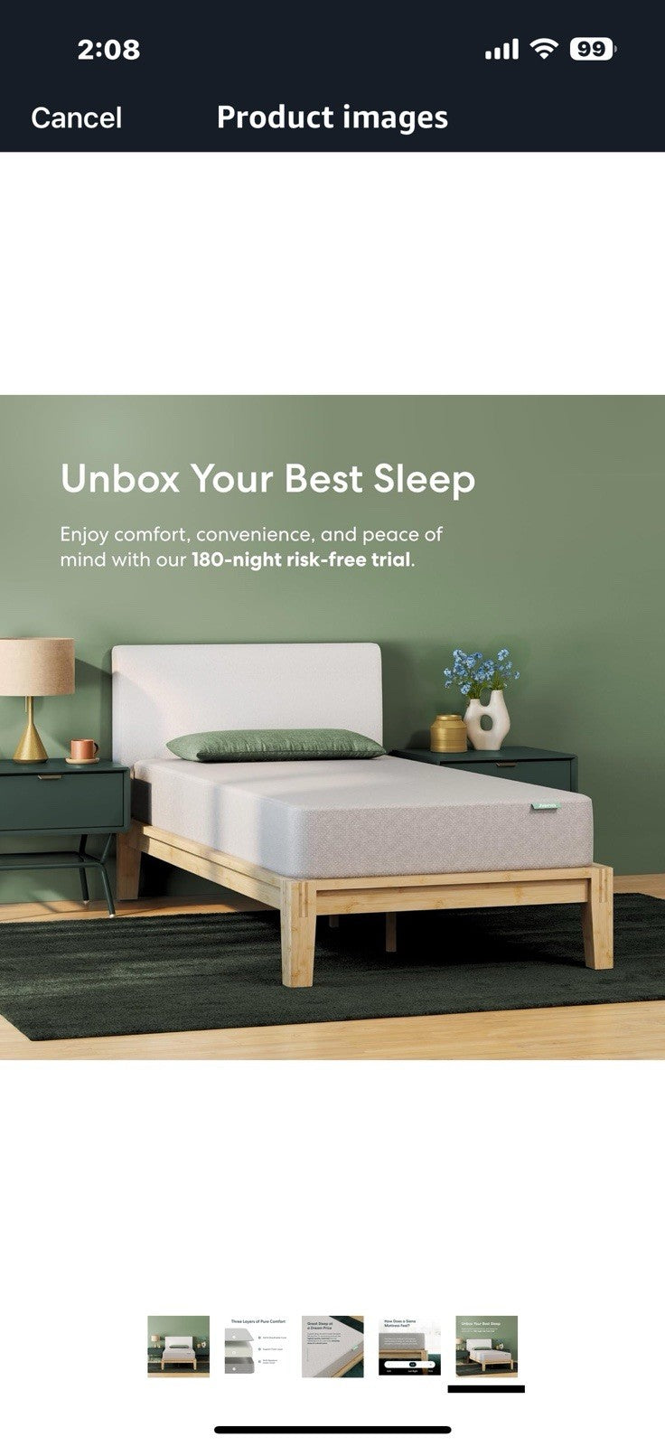 Siena 6" King Foam Mattress - Medium Firm - 180 Night Trial - Premium