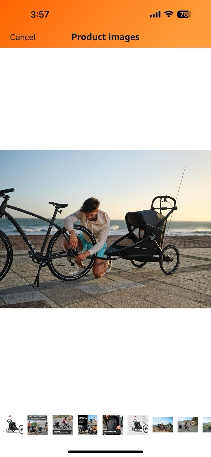 Baby Jogger City Prix Jogger x Bike Trailer – Easily Converts to Bike Trailer 