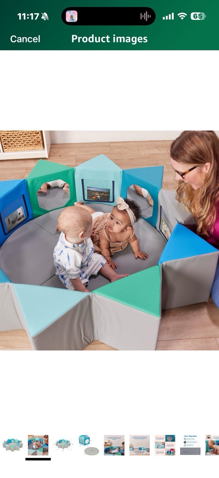 ECR4Kids SoftZone Wall of Mirrors, Activity Center, Contemporary, 3-Piece