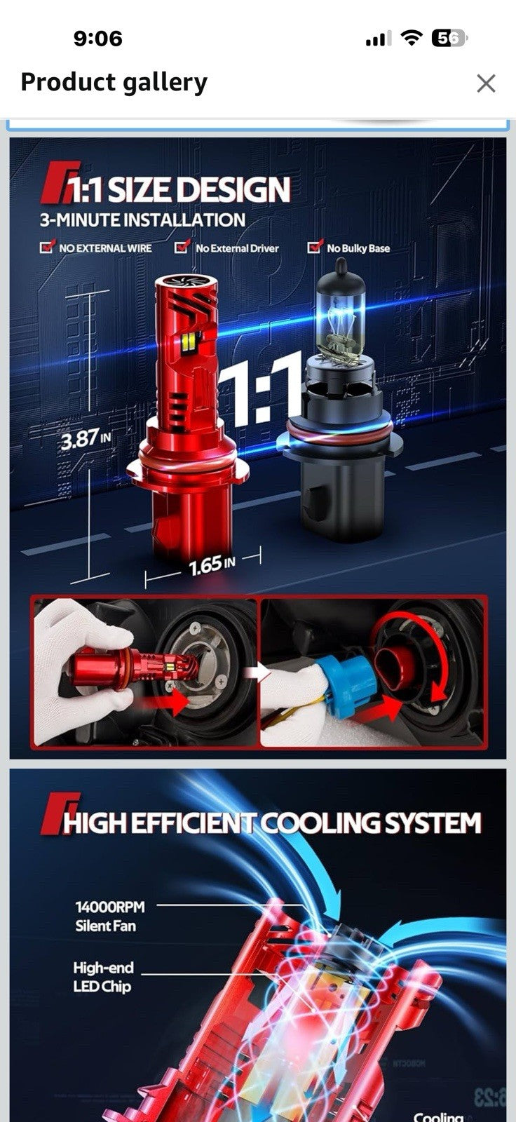 Torchbeam 2026 Upgrade 9007/HB5, 85000LM 1000% Super Brighter