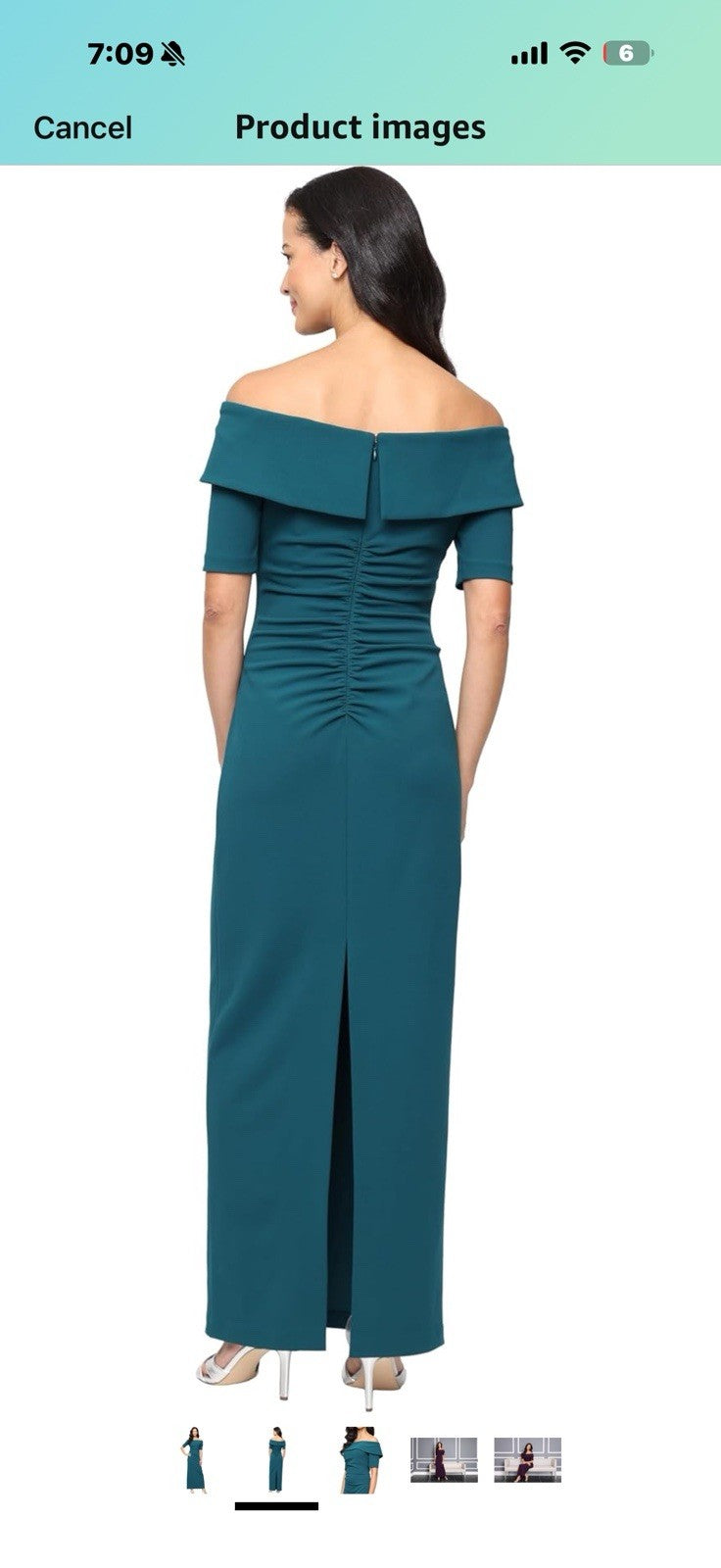 Alex Evenings Women's Long Off The Shoulder Dress Size 10