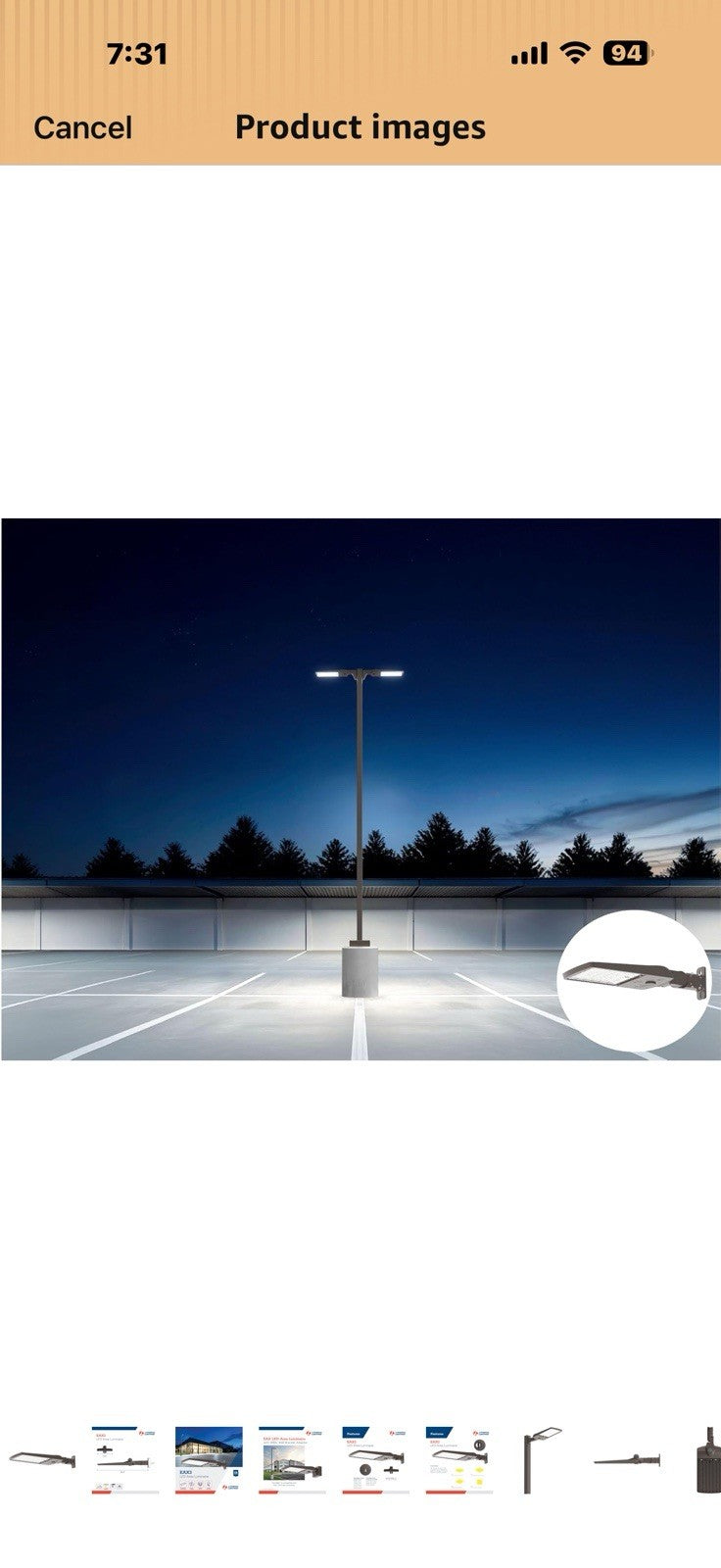 Lithonia Lighting LED Outdoor Area Light Fixture, LED Parking Lot Light