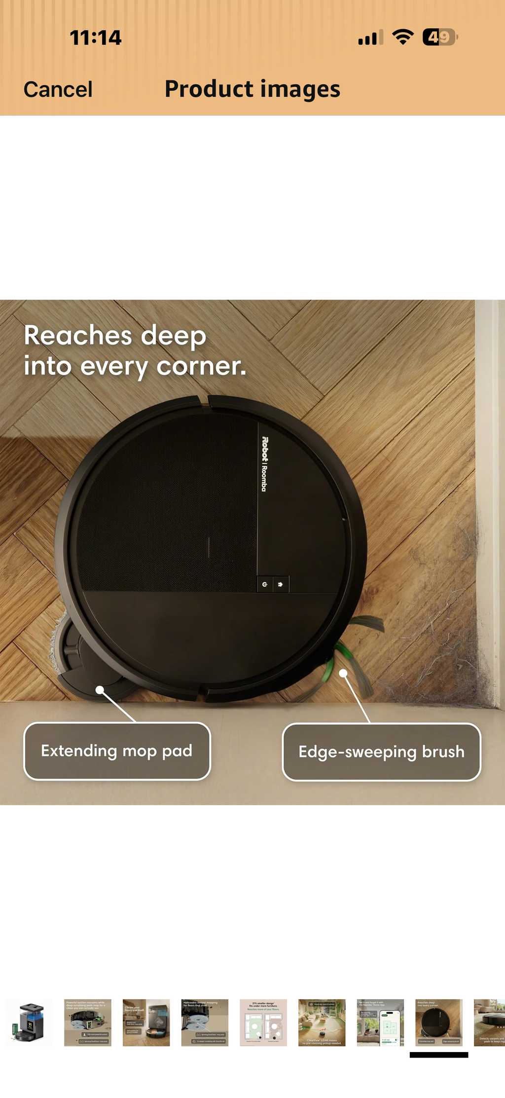 iRobot Roomba Plus 415X Combo Robot Vacuum & Mop + AutoWash Dock, Self‑Cleaning & Heated Dry, Auto‑Empty up to 90 Days, 140x Power-Lifting Suction, 2X Deeper Mopping, Ideal for Homes with Pets & Kids

Brand iRobot
Model Name 415X
Surface Recommendation Ca