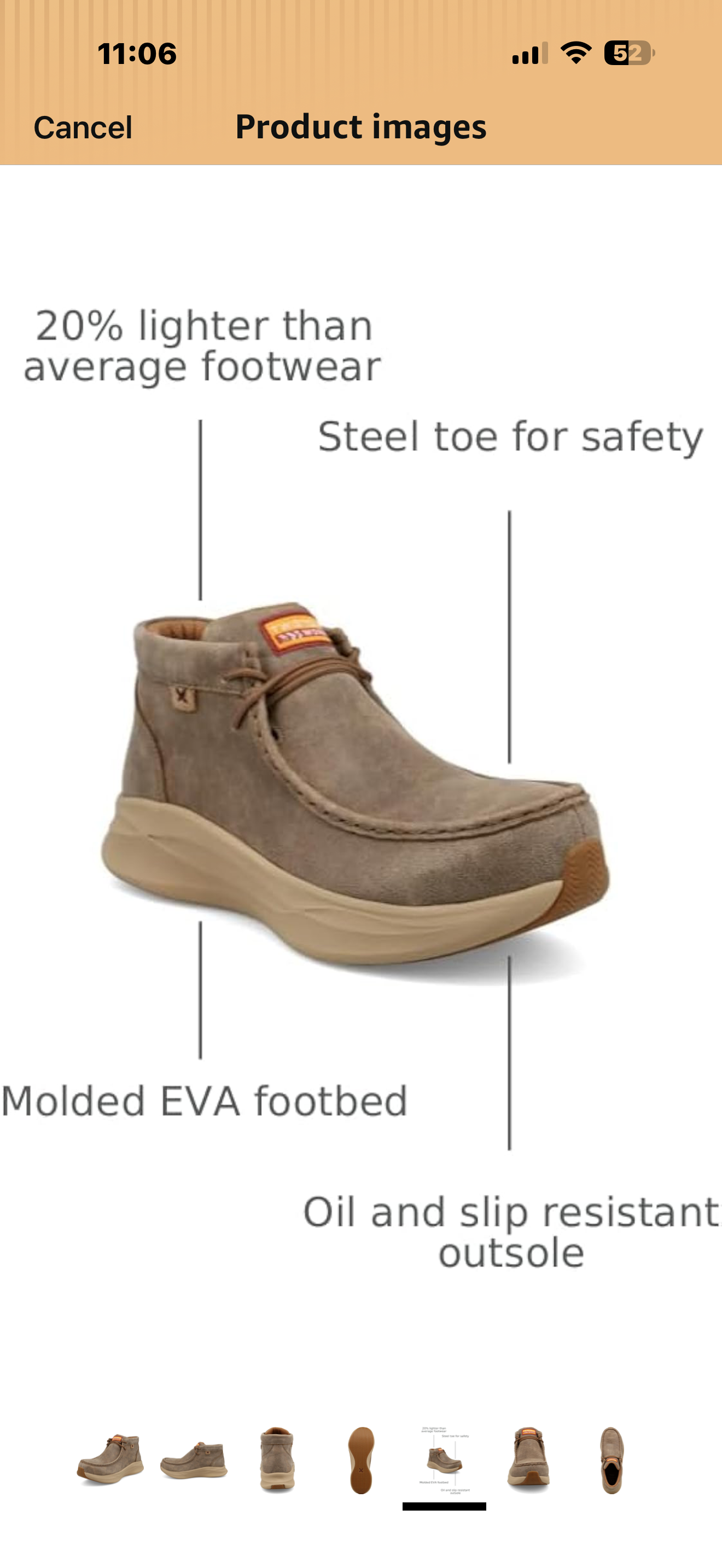 Twisted X womens Ultralite X Steel Toe Work Shoe

Color: Bomber
Size:
9.5

PREMIUM LEATHER: 4" Mid Top with Leather Upper and Moc Toe
SAFETY TOE: Steel toe (ASTM F2413-24 I/C EH SRO)
LIGHTWEIGHT: UltraLite X utilizes a unique EVA compound to create footwe