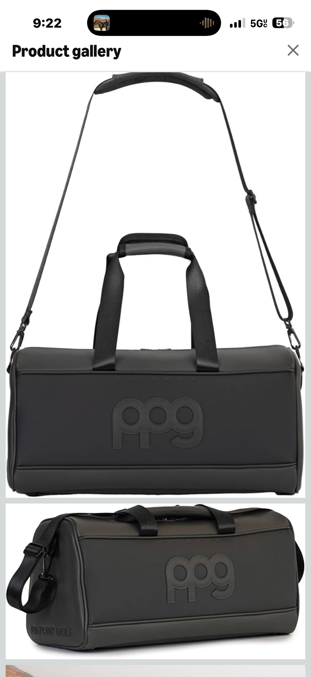 PPG Pin Point Golf Locker Room Boston Style Duffle Style Bag, Bonded Leather, Lightweight & Sturdy, Waterproof Liner, Carry Handle and Shoulder Strap, for Travel, Storage

Color: Onyx

Classic Boston-style design with a timeless rounded silhouette, crafte