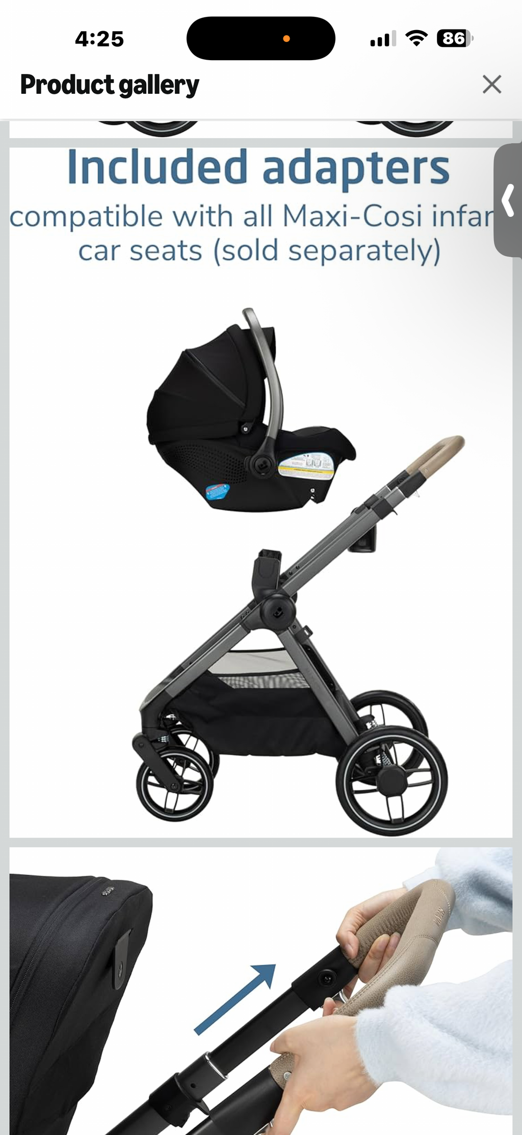 Maxi-Cosi Oxford Modular Stroller, Caspian Caviar

MAXI-COSI OXFORD MODULAR STROLLER With its tailored style, this luxury stroller adapts to the changing needs of your family, with 4 modes of use and an extra-roomy seat that fits a child up to 55 lbs. and