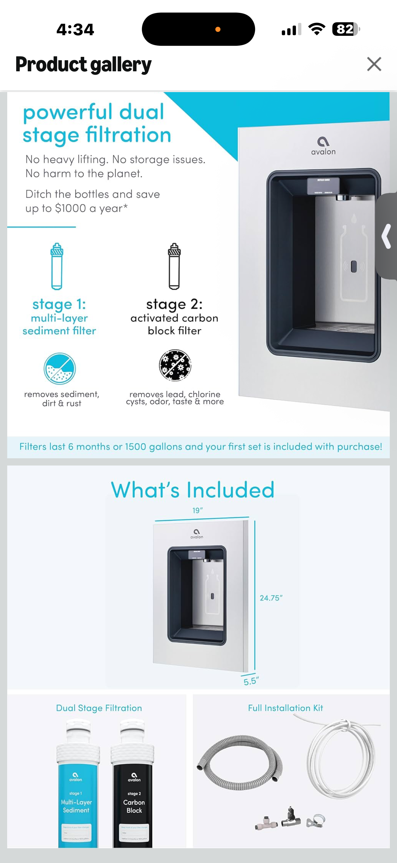 Avalon in-Wall Bottle Filling Station, Sensor Dispensing, Self Cleaning, Digital Bottle Counter Display, Dual Filtration, WiFi Enabled, High Capacity Cooling, Stainless Steel

TOUCHLESS: Hands-free dispensing to help keep the bottle filler clean. Simply p
