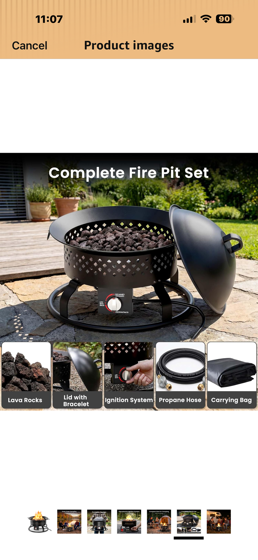 Electactic Portable Propane Fire Pit, 50000 BTU with Fire Pit Cover, Carrying Kit, 19-inch, Smokeless Gas Fire Pit for Camping, Backyard, RV, Deck and Outdoor Activities

Set name: Deep Black

Product Dimensions 19.09"D x 19.09"W x 11.61"H
Brand Electacti