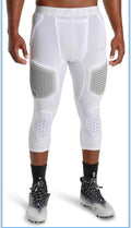 Under Armour Gameday Pro 7-Pad Adult Football Compression Tights with Integrated Pads

Color: New White

Size: X-Large

Redesigned low-profile HEX padding at hips, thighs, knees and tailbone
HeatGear fabric provides extreme comfort & compression without r