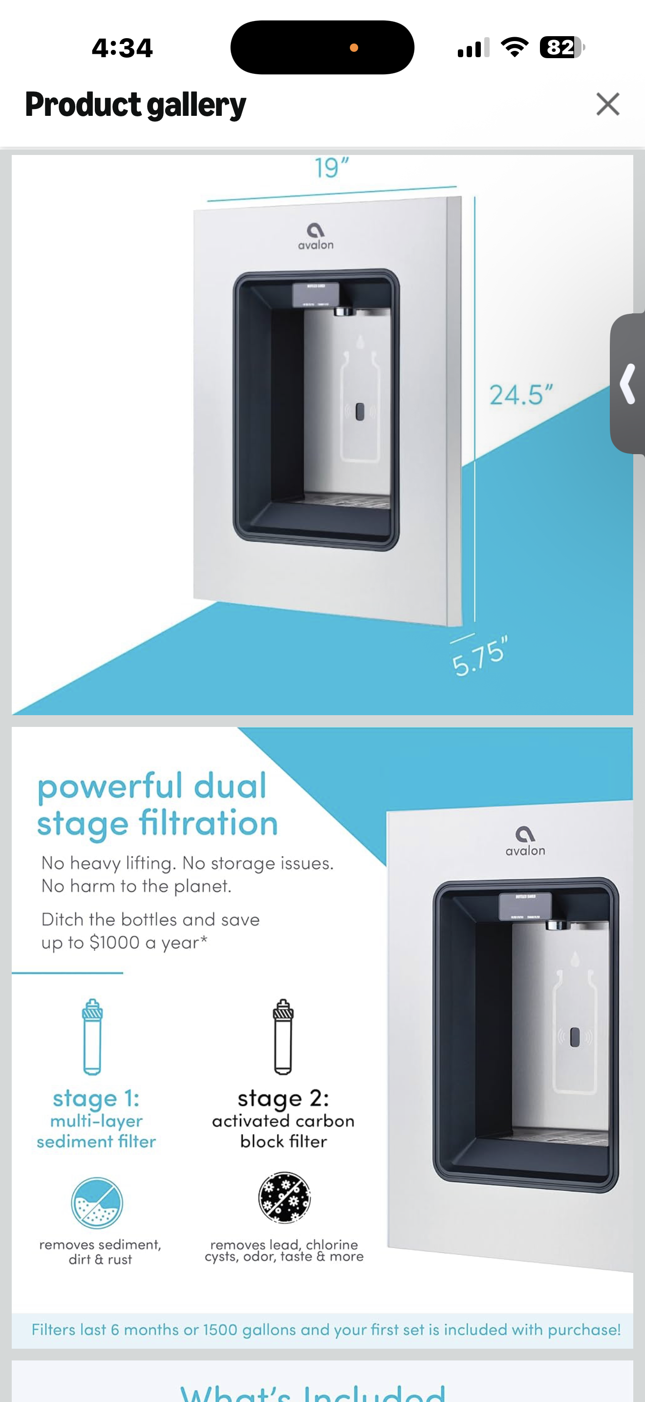 Avalon in-Wall Bottle Filling Station, Sensor Dispensing, Self Cleaning, Digital Bottle Counter Display, Dual Filtration, WiFi Enabled, High Capacity Cooling, Stainless Steel

TOUCHLESS: Hands-free dispensing to help keep the bottle filler clean. Simply p