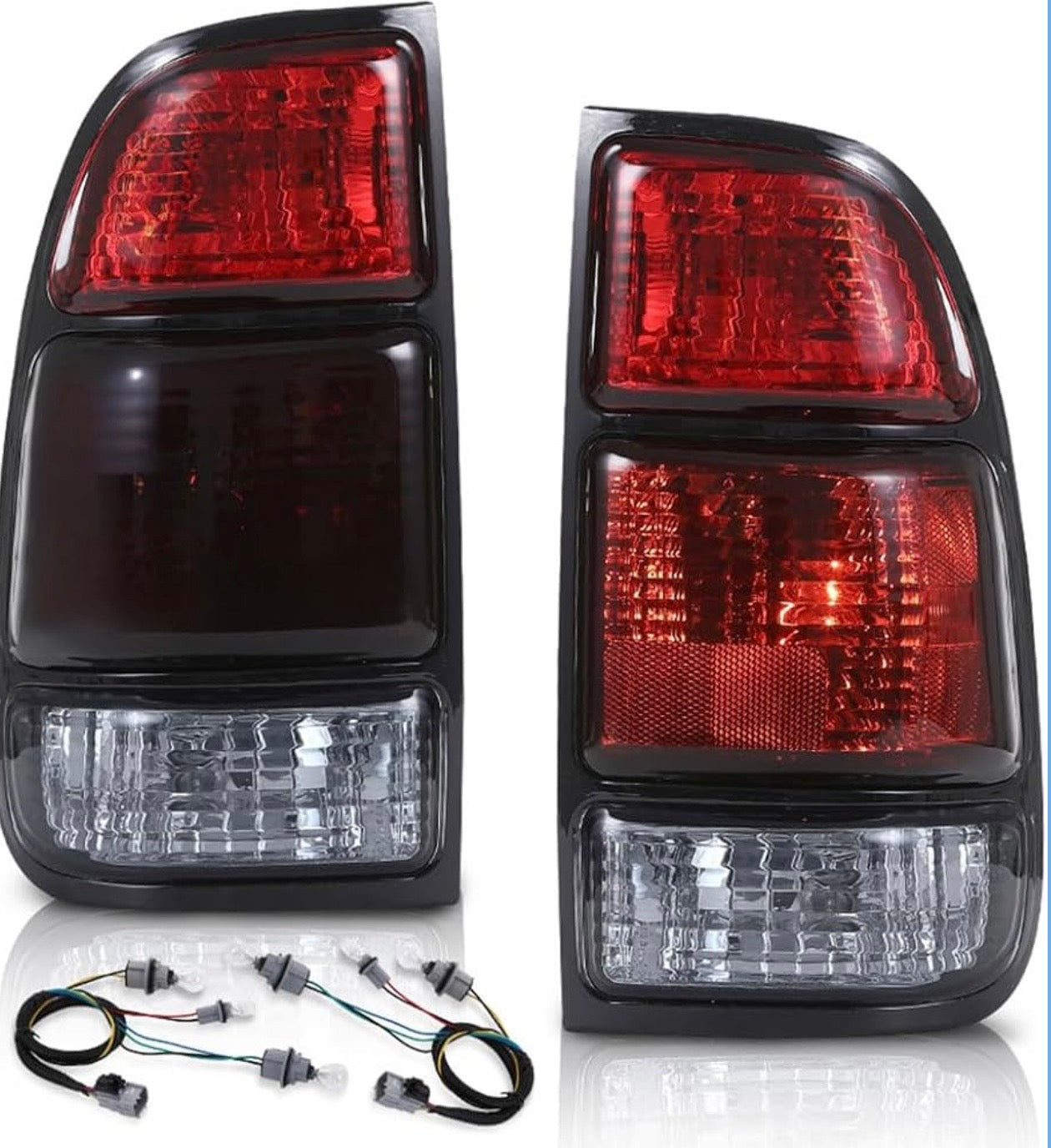MOUTUX Tail Lights Compatible with Toyota Tundra Regular Cab & Access Cab 2000-2006 Fit Fleetside Bed Models Rear Brake Lamp Assembly with Wiring Harness 815600C010, 815500C010, TO2800129 Luz Trasera

Brand MOTUX
Color smoky
Specific Uses For Product Rear