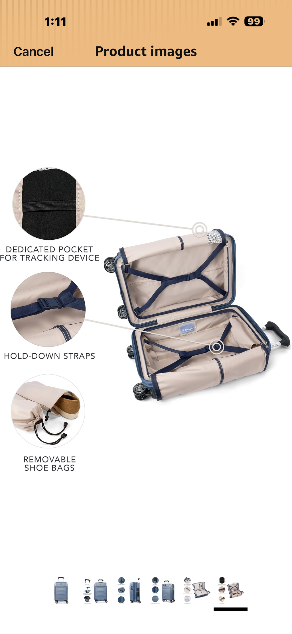 Travelpro Platinum Elite Hardside Expandable Carry on Luggage, 8 Wheel Spinner, TSA Lock, Hard Shell Polycarbonate Suitcase, Dark Sky Blue, Carry on 21-Inch

EFFORTLESS PRECISION ROLLING — The exclusive PrecisionGlide System combines eight 360° MagnaTrac