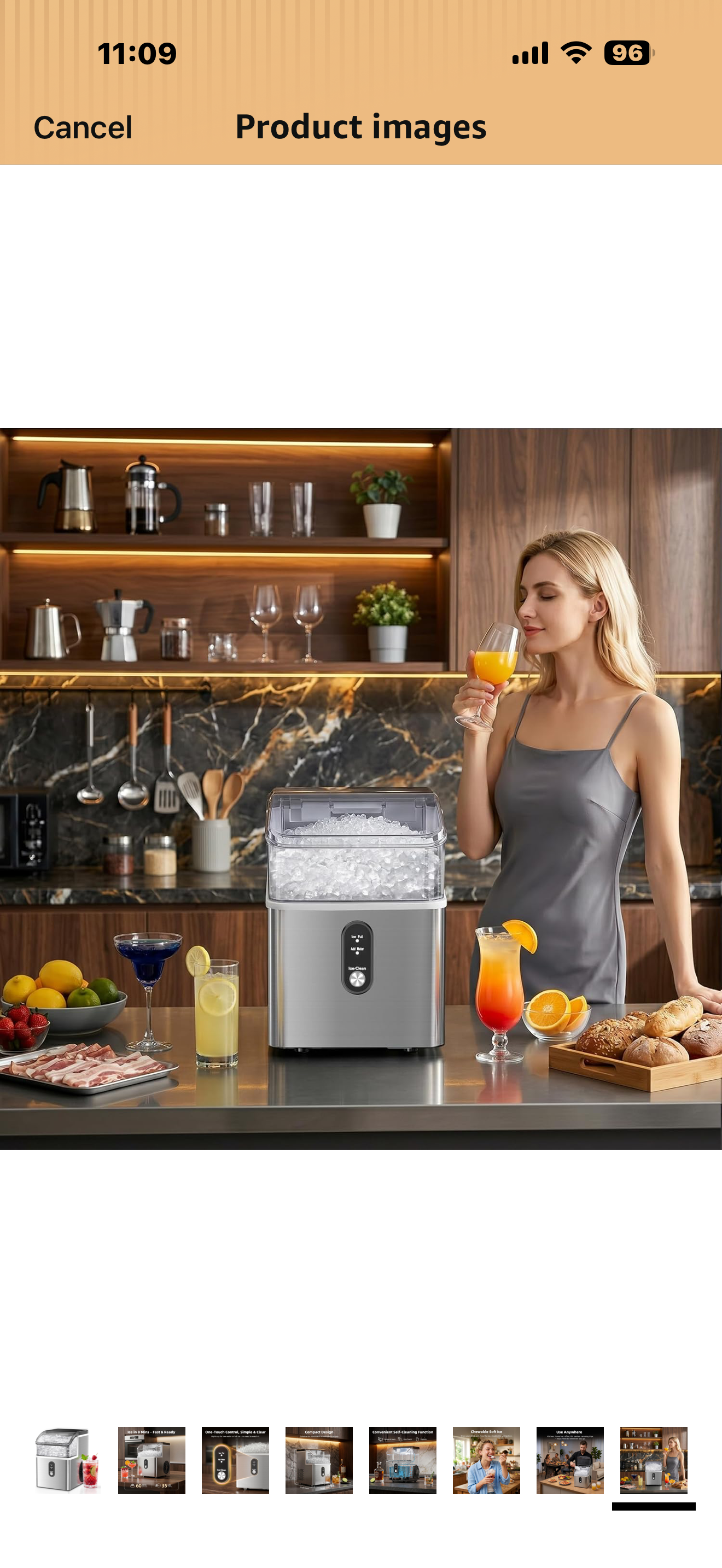 Antarctic Star Nugget Ice Maker Countertop, 35lbs/24H Ice Machine, Soft Chewable Sonic Ice, Self-Cleaning, Fast Ice Ready in 8 Minutes, Compact Design with Handle, Stainless Steel Silver

Size:
35Lbs/24H
Number of Items:
1
Color: Stainless Steel Silver

B