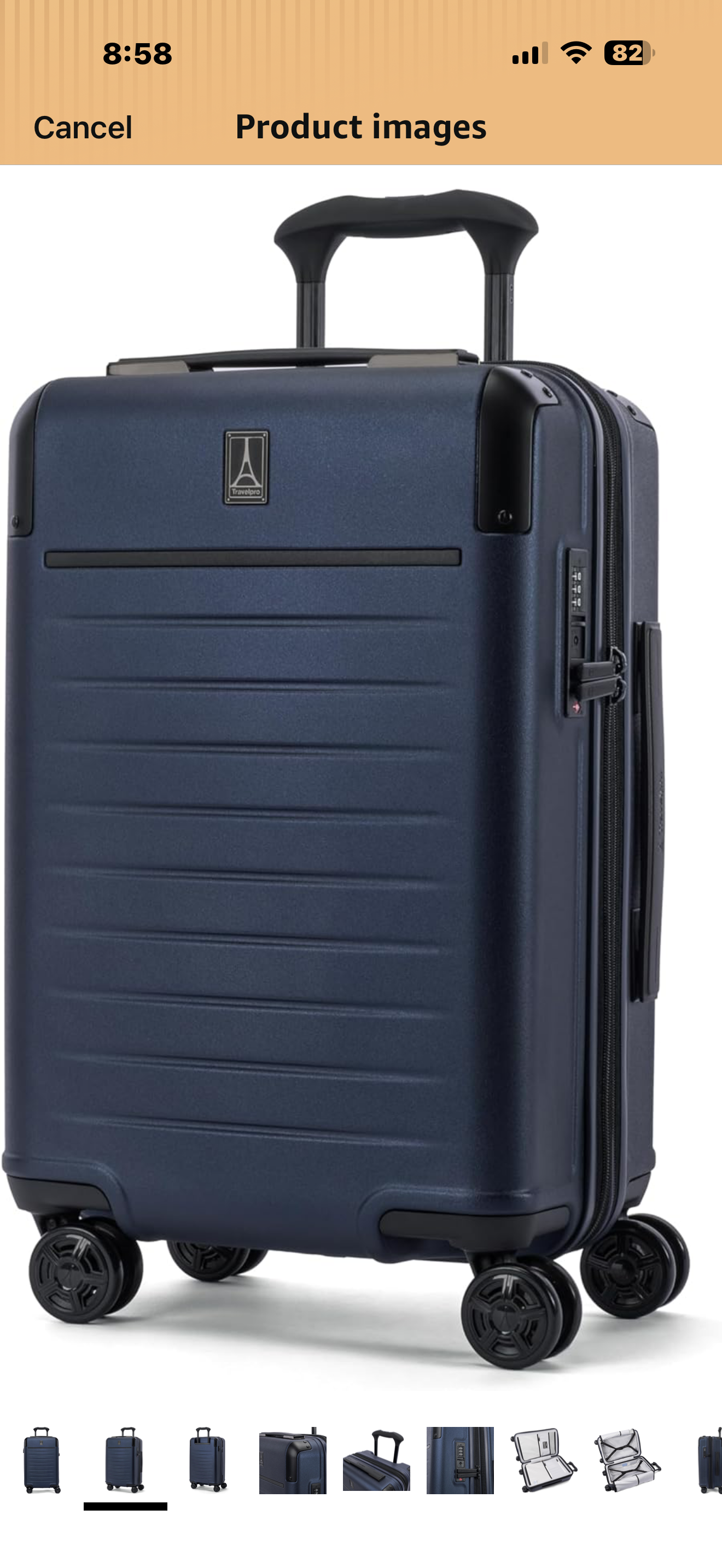 Travelpro Platinum Elite Hardside Expandable Carry on Luggage, 8 Wheel Spinner, TSA Lock, Hard Shell Polycarbonate Suitcase, Aviator Navy, Carry on 21-Inch

EFFORTLESS PRECISION ROLLING — The exclusive PrecisionGlide System combines eight 360° MagnaTrac s