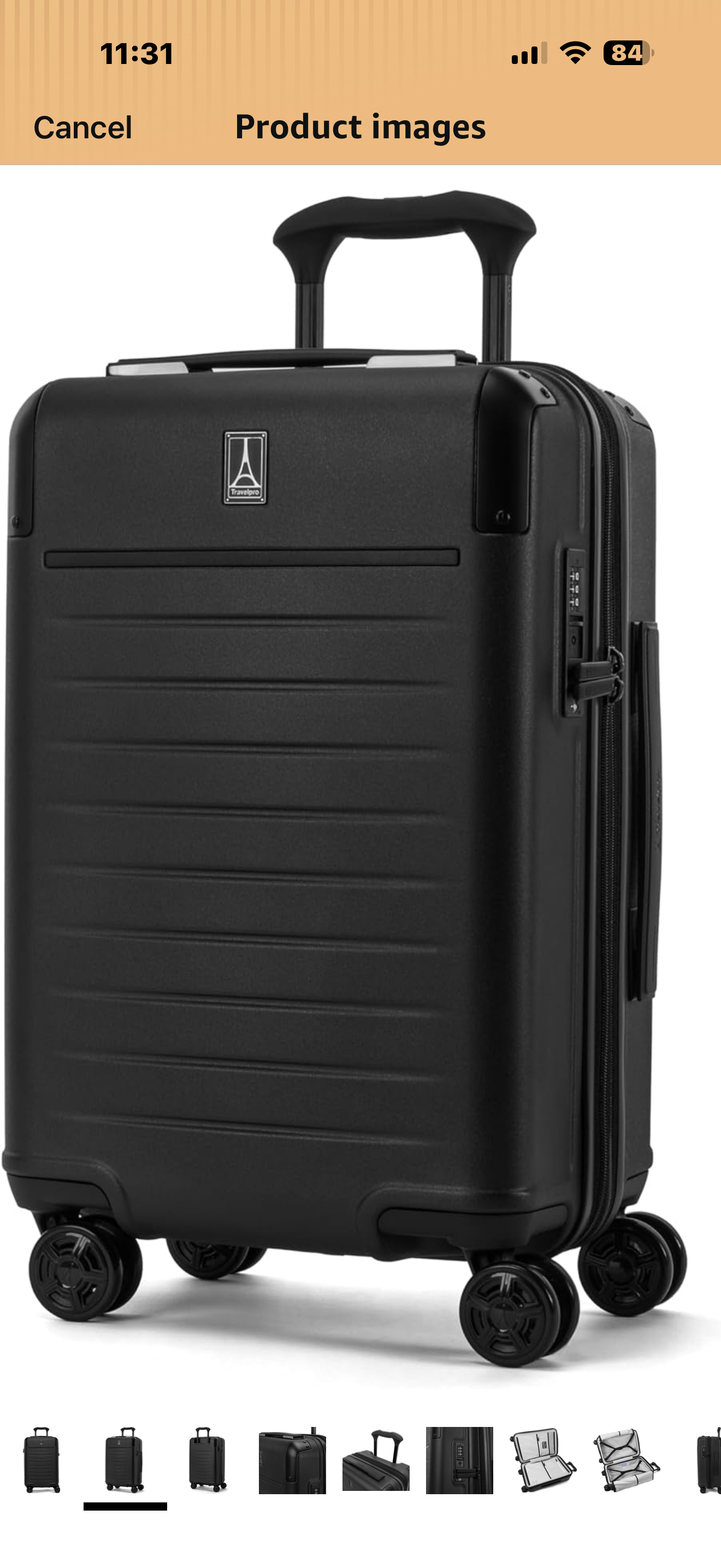 Travelpro Platinum Elite Hardside Expandable Carry on Luggage, 8 Wheel Spinner, TSA Lock, Hard Shell Polycarbonate Suitcase, Jet Black, Carry on 21-Inch

EFFORTLESS PRECISION ROLLING — The exclusive PrecisionGlide System combines eight 360° MagnaTrac self