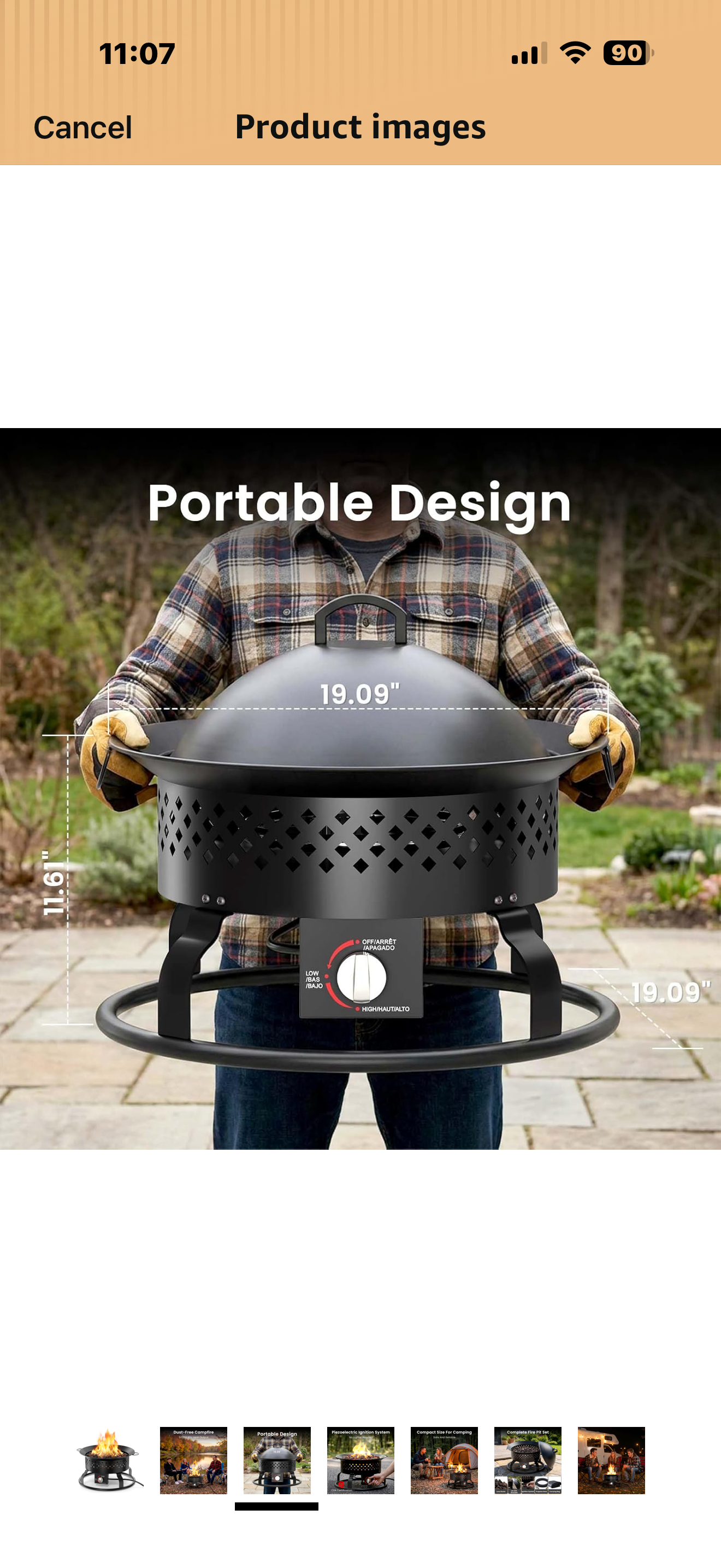 Electactic Portable Propane Fire Pit, 50000 BTU with Fire Pit Cover, Carrying Kit, 19-inch, Smokeless Gas Fire Pit for Camping, Backyard, RV, Deck and Outdoor Activities

Set name: Deep Black

Product Dimensions 19.09"D x 19.09"W x 11.61"H
Brand Electacti