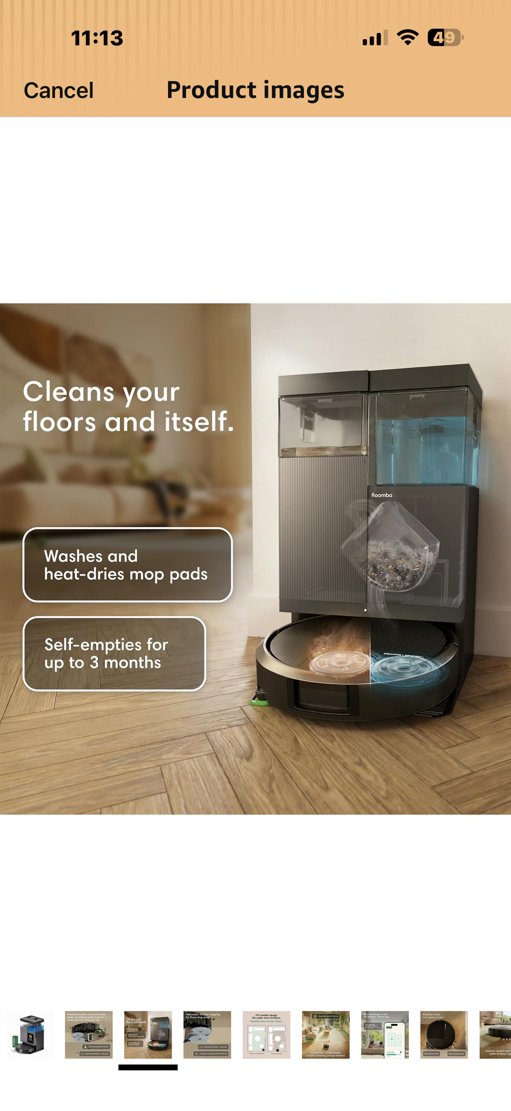 iRobot Roomba Plus 415X Combo Robot Vacuum & Mop + AutoWash Dock, Self‑Cleaning & Heated Dry, Auto‑Empty up to 90 Days, 140x Power-Lifting Suction, 2X Deeper Mopping, Ideal for Homes with Pets & Kids

Brand iRobot
Model Name 415X
Surface Recommendation Ca