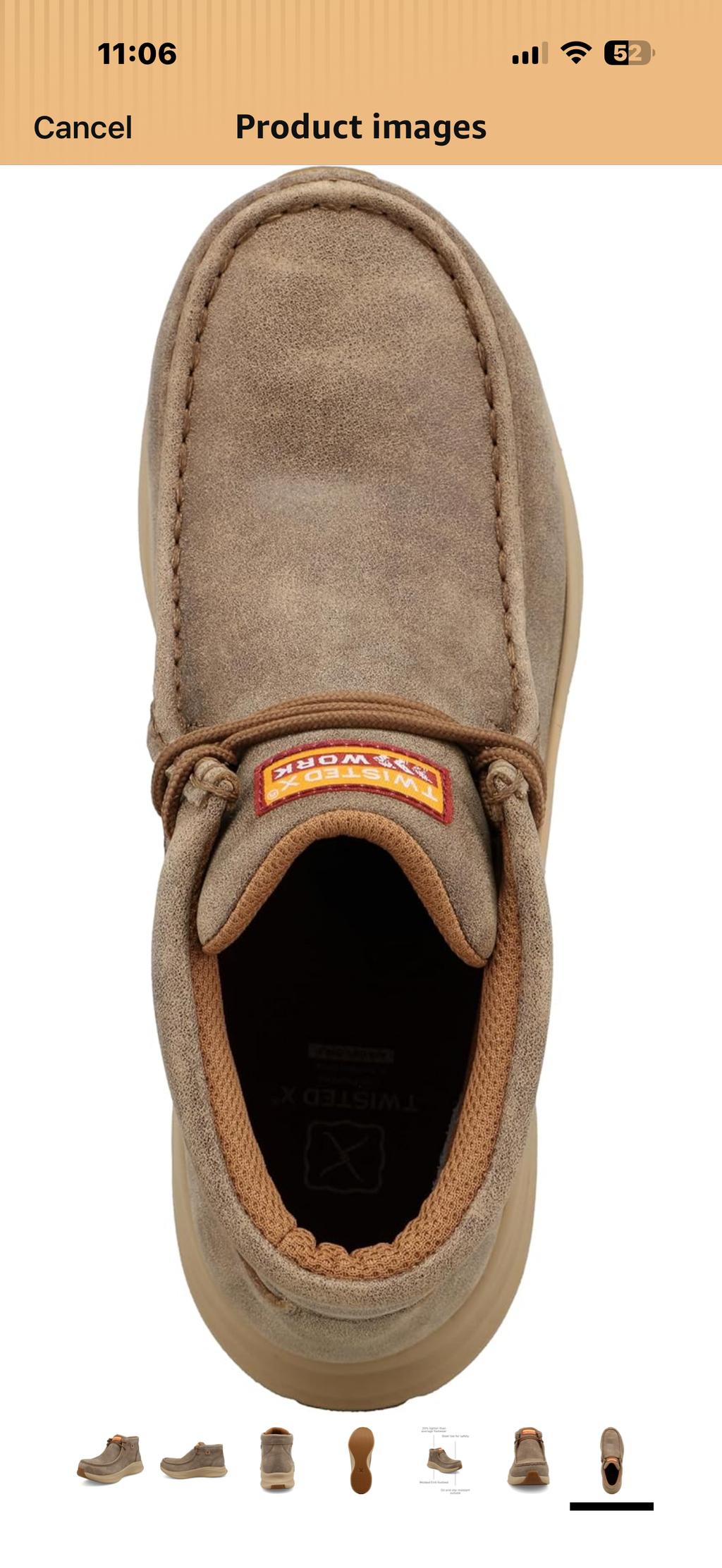 Twisted X womens Ultralite X Steel Toe Work Shoe

Color: Bomber
Size:
9.5

PREMIUM LEATHER: 4" Mid Top with Leather Upper and Moc Toe
SAFETY TOE: Steel toe (ASTM F2413-24 I/C EH SRO)
LIGHTWEIGHT: UltraLite X utilizes a unique EVA compound to create footwe
