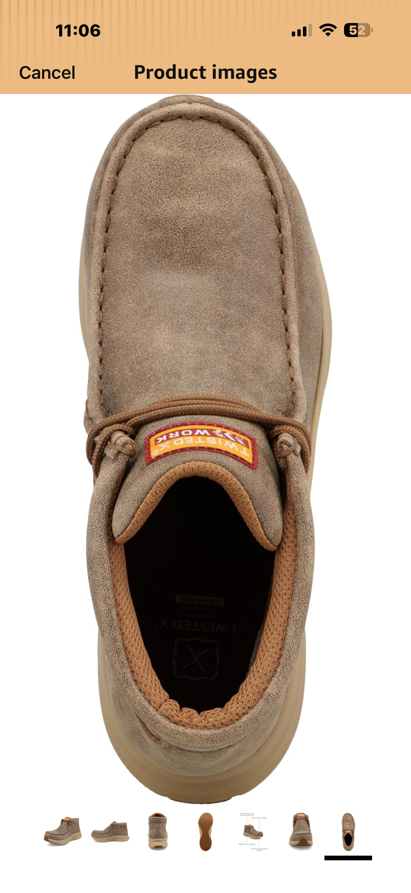 Twisted X womens Ultralite X Steel Toe Work Shoe

Color: Bomber
Size:
9.5

PREMIUM LEATHER: 4" Mid Top with Leather Upper and Moc Toe
SAFETY TOE: Steel toe (ASTM F2413-24 I/C EH SRO)
LIGHTWEIGHT: UltraLite X utilizes a unique EVA compound to create footwe