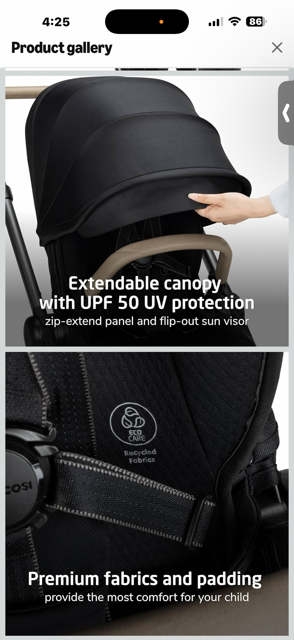 Maxi-Cosi Oxford Modular Stroller, Caspian Caviar

MAXI-COSI OXFORD MODULAR STROLLER With its tailored style, this luxury stroller adapts to the changing needs of your family, with 4 modes of use and an extra-roomy seat that fits a child up to 55 lbs. and