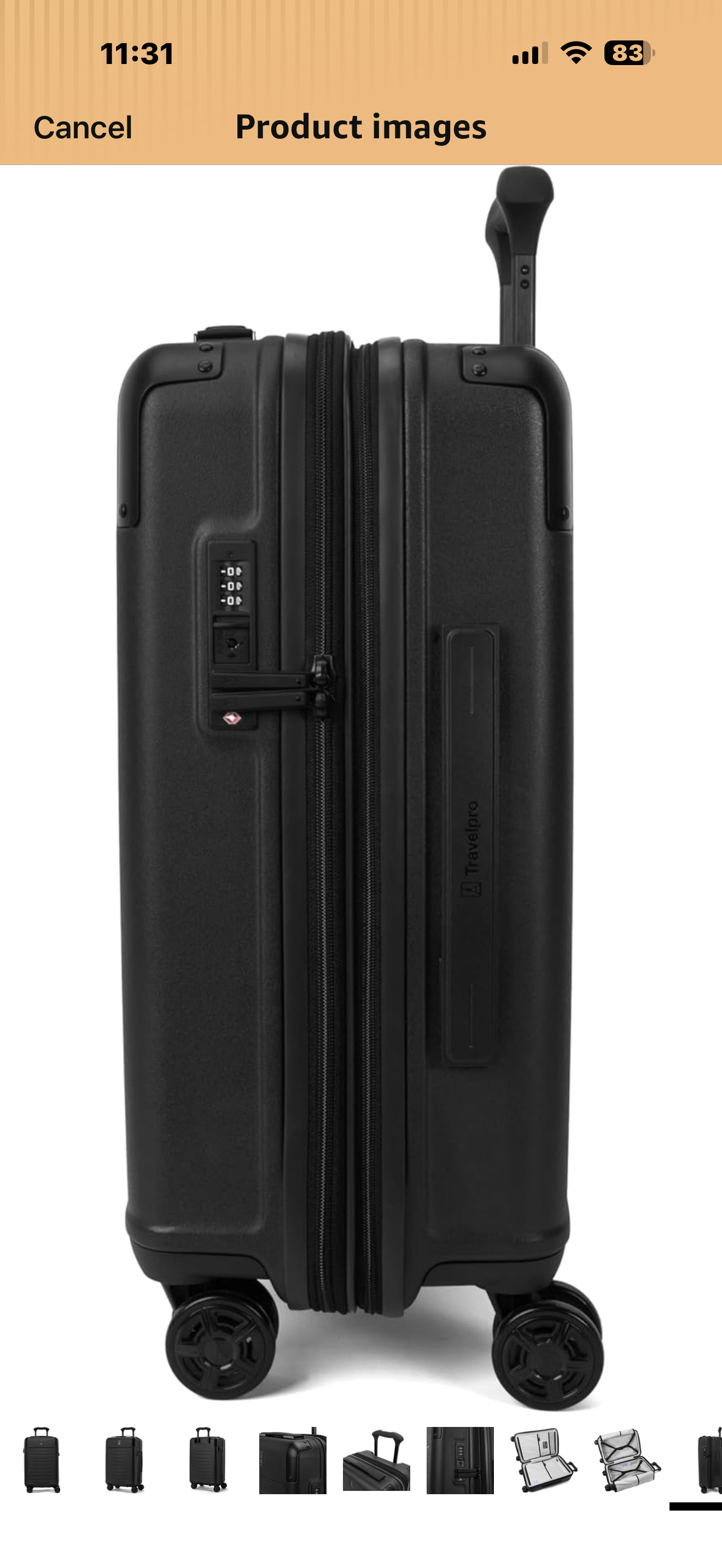 Travelpro Platinum Elite Hardside Expandable Carry on Luggage, 8 Wheel Spinner, TSA Lock, Hard Shell Polycarbonate Suitcase, Jet Black, Carry on 21-Inch

EFFORTLESS PRECISION ROLLING — The exclusive PrecisionGlide System combines eight 360° MagnaTrac self