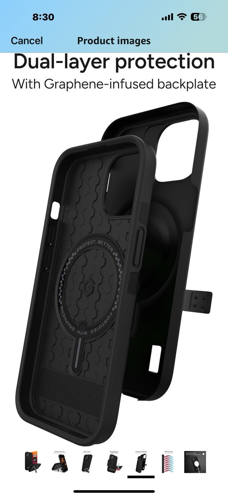 ZAGG Denali Snap Case with Kickstand for iPhone 16e/ 15/14/ 13-16ft Drop