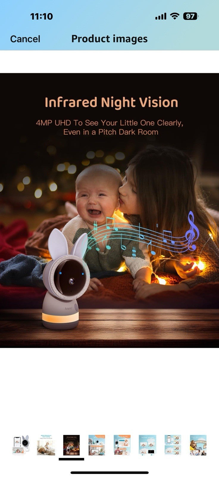 ARENTI Upgraded Video Baby Monitor,4MP 5" HD 2.4G&5G WiFi Baby Monitor