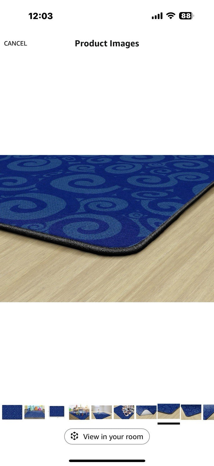 Flagship Swirl Tone on Tone Carpet for Children's Classroom and Bedroom 6-8.4