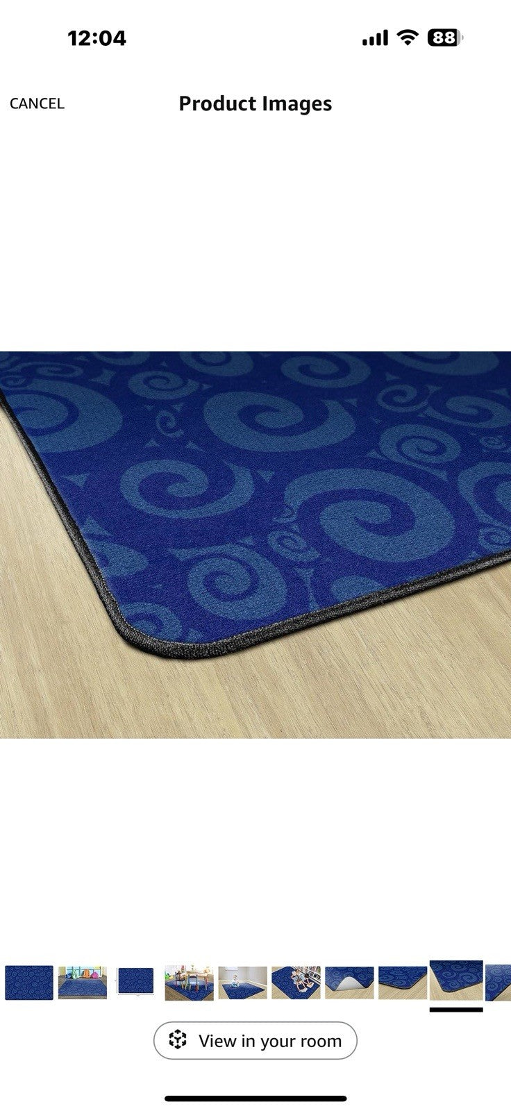 Flagship Swirl Tone on Tone Carpet for Children's Classroom and Bedroom 6-8.4