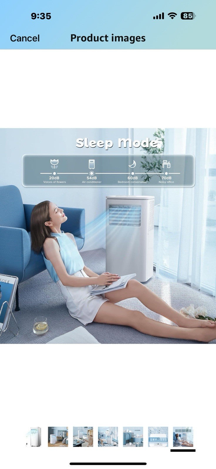 ZAFRO 10,000 BTU Portable Air Conditioner with Cool Dehumidify & Fan Modes