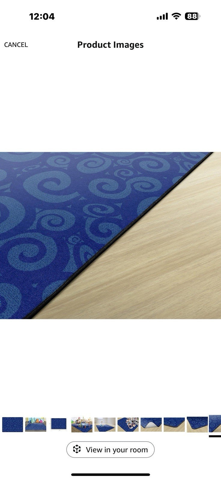 Flagship Swirl Tone on Tone Carpet for Children's Classroom and Bedroom 6-8.4