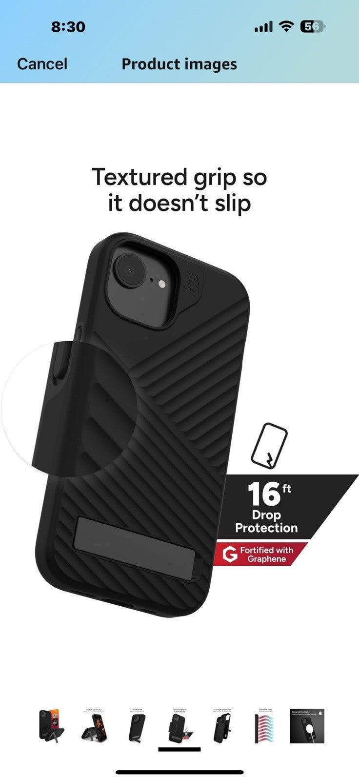 ZAGG Denali Snap Case with Kickstand for iPhone 16e/ 15/14/ 13-16ft Drop