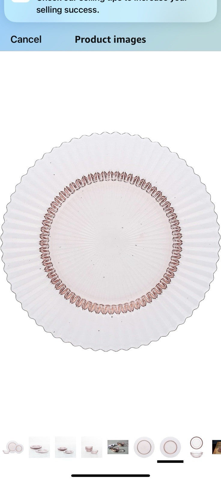 Fortessa Archie Glass 12 Piece Dinnerware Set, Service for 4, Pink