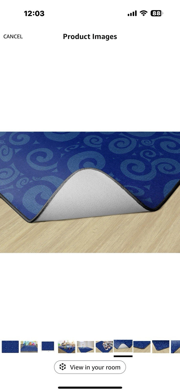 Flagship Swirl Tone on Tone Carpet for Children's Classroom and Bedroom 6-8.4