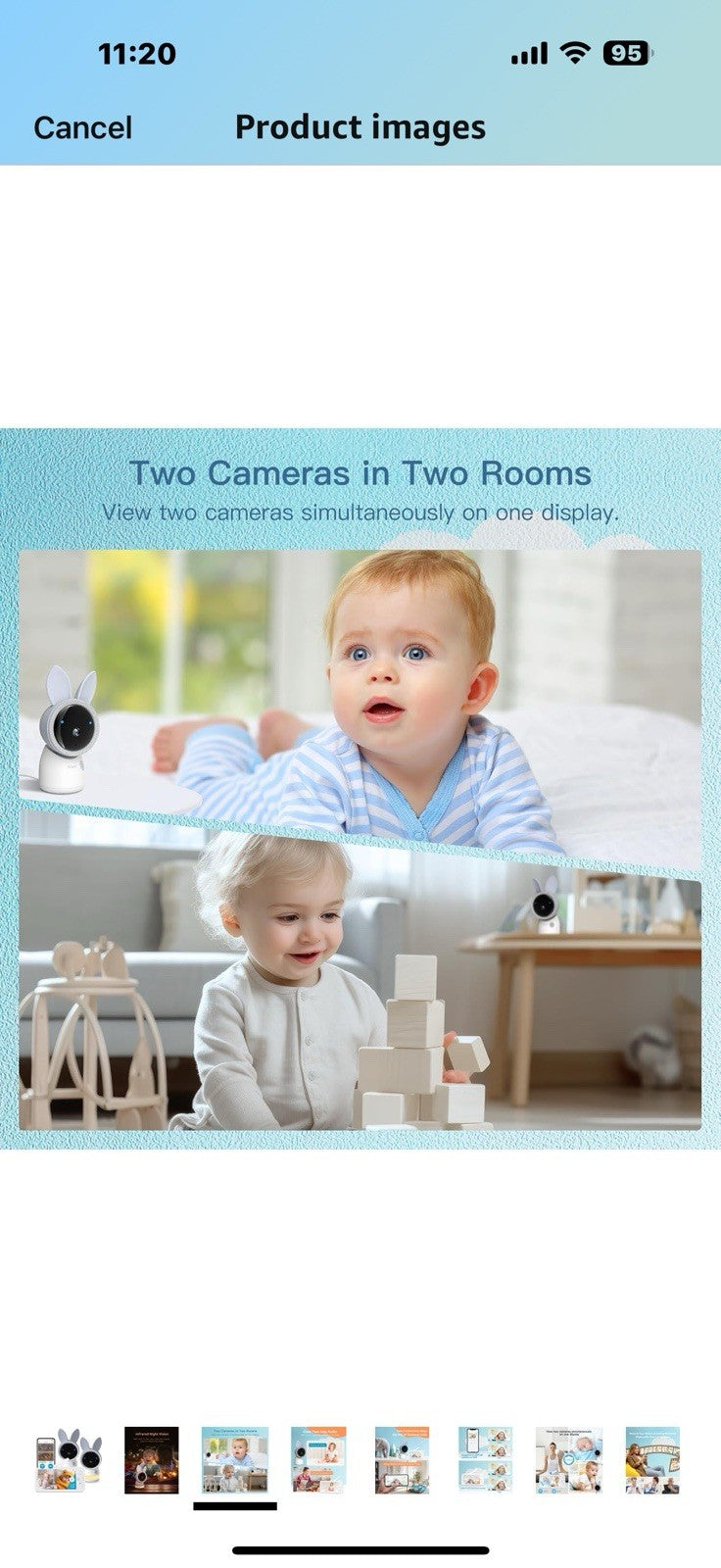 ARENTI Upgraded Smart 720P 5" HD Split-Screen Baby Monitor,4MP 2.4G&5G